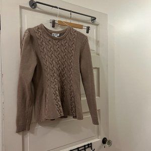 Jason Wu M Beige Cable Sweater
